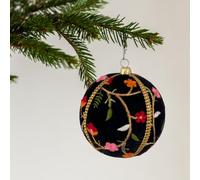 Handcrafted Ornament | Eco-Friendly Holiday Décor | Unique Gift for Festive Celebrations (Black Velvet, 10cm)