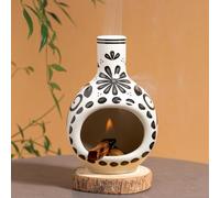 Handcrafted Palo Santo and Sage Holder White Smudge Burner Sticks Incense Cone Bowl Ceramic Pot Perfect for Enhanced Aromatherapy and Meditation Spaces Artisan Design for Elevated Spiritual Rituals