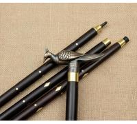 Handcrafted Peacock Brass Handle Walking Cane | Folding Rosewood Stick 37 Inch