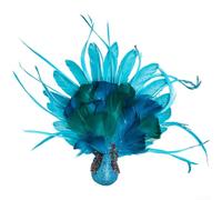 Handcrafted Peacock Ornament Featuring Natural Feathers and 3D Simulation Design, Decorative Accessory for Christmas and Seasonal Use (Spreading Peacock)