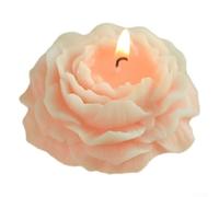 Handcrafted Peony Flower Pattern Scented Candle, Long Lasting Soy Wax, Home Decor with Elegant Design and Beautiful Detail Workmanship(for Pink)