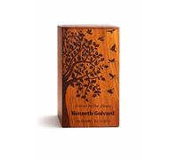 Handcrafted Personalized Wooden Cremation Urns for Human Ashes, Funeral Memorial Box for Dogs, Cats, Men & Women, Male/Female, Soaring Tree Design, Secure Burial Urns, XS to XL (12-250 lbs Capacity)
