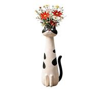 Handcrafted Quirky Cat Vase Modern Whimsical Resin Cat Flower Vase Creative Ornament Aesthetic Table Decor for Flowers/Accessories