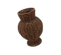 Handcrafted Rattan Vase 18x25cm Rattan Planter Suitable for Artificial or Freshness Flowers in Elegant Design Modern Flexible Jar