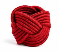 Handcrafted Red Jute Napkin Rings - Rustic Farmhouse Table Decor, Boho Woven Napkin Holder for Dining Table, Wedding & Party Decoration, Durable Natural Fiber Napkin Rings(Set of 4)