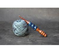 Handcrafted Resin epoxy & Wood Mix Crochet Hooks Ergonomic Soft Handle Needles Knit Weave Craft Yarn Different Size, Crochet Hooks(3.5mm)