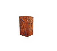 Handcrafted Rosewood and Epoxy Lichtenberg Figure Urn for Ashes - Keepsake Memorial for Loved One - Unique Wooden Cremation Urn Home Decor - Large Capacity (250Cubic Inches) (Blue)