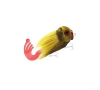 Handcrafted Rosewood Mini Mouse Swimbait for Musky, Bass, and Pike Fishing Tackle, Featuring Solid Rig Sinking Design and Lifelike Movements to Attract Predators (Yellow)