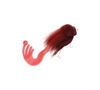 Handcrafted Rosewood Mini Mouse Swimbait for Musky, Bass, and Pike Fishing Tackle, Featuring Solid Rig Sinking Design and Lifelike Movements to Attract Predators (Red)