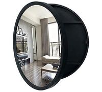 Handcrafted Round Bathroom Mirror Cabinet 2-in-1 Cosmetic Mirror & Storage Stylish Black Wooden Design Unique Simple Elegance 28 Z Perfect for Modern Bathrooms