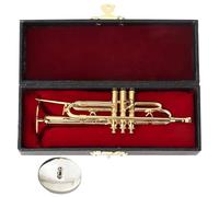Handcrafted Saxophone Brass Gold Plated Musical Instrument Decoration With Protective Case For Music Lover Handcrafted Trumpet Decor