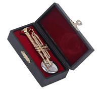 Handcrafted Saxophone Brass Gold Plated Musical Instrument Decoration With Protective Case For Music Lover Exquisites Craftsmanship Trumpet