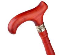 Handcrafted Scorched Handle, Wenge Wood Walking Cane Brown-Red 80-92cm(85cm)