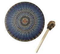 Handcrafted Shaman Drum with Drum Stick - Vegetarian Shaman Fire Drum, Home Decor & Music Instrument for Kids and Adults (Shaman's mosaic)