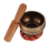 Handcrafted Tibetan Copper Singing Bowl Set with Wooden Mallet Decorative Sound Bowl for Meditation Yoga and Sound Therapy