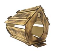 Handcrafted Timber Avian Habitat Box - Organic Wood Fiber Suspended Passerine Shelter, Exterior Nesting Compartment | Sialia Exterior ensure spatial adaptatio Property Garden Shrub Wildlife Sanctuary