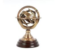 Handcrafted Trading Co. 5" Nautical Brass Armillary Globe with Base Armillary Sphere World Globe Vintage Decor Gifts