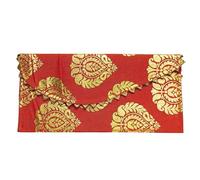 Handcrafted Traditional Money Holders - Elegant Gift Covers for Weddings, Anniversaries, and Festive Gifting (Red)