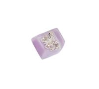 Handcrafted Translucently Resin Keycap Epoxy Butterfly Keycap Unique For Mechanical Keyboard Customization Cartoon Themed Keycaps