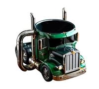 Handcrafted Truck Coffee Mug Semi Truck Ceramic Coffee Cup Novelty Truck Car Shaped Mugs With Insulated Handle Trucker Milk Mugs Truck Driver Gift Beer Cups New Funny Trailer Trucker Tea Cups