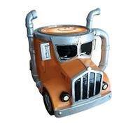 Handcrafted Trucks Tea Cup 13x11.5x12cm Semi Truck Coffee Mug, Resin + Ceramic Semi Truck Shaped Coffee Cup, Beer Mug, for Tea, Juice, Milk, Latte, Hot Chocolate Drivers, Birthday Fathers Day
