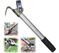 Handcrafted Ultra Lightweight Japanese Weeding Sickle, Three-Blade Metal Bark Scraper With Ergonomic Handle For Gardening And Farm Pruning, Traditiona