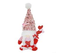 Handcrafted Valentines Day For Mr and For Mrs Gnome Plush Doll Decorations for Indoor and Outdoor Display (Womens Love)