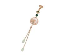 Handcrafted Vintage Asian Styles Brooch Featuring Four Season Flowers Sturdy Alloy Accessory for Cheongsam Outfits Traditional Decorative Pin