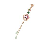 Handcrafted Vintage Asian Styles Brooch Featuring Four Season Flowers Sturdy Alloy Accessory for Cheongsam Outfits Traditional Decorative Pin