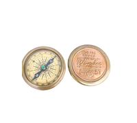 Handcrafted Vintage Brass Sundial & Compass - Nautical Maritime Collectible with Working Compass, Leather Case, Ideal Gift for Travelers & Explorers,
