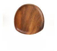 Handcrafted Walnut Wood Snack Tray Japanese Irregular Urushi Coating | Multiple sizes available for snacks sushi desserts with color options in hazel and walnut smooth hand-finished edges