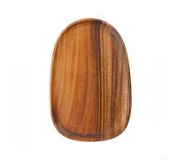 Handcrafted Walnut Wood Snack Tray Japanese Irregular Urushi Coating | Multiple sizes available for snacks sushi desserts with color options in hazel and walnut smooth hand-finished edges
