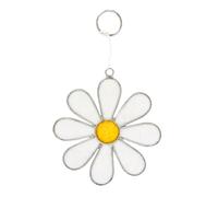 Handcrafted White Daisy Suncatcher - British Flora Home Decor - Natural Elegance Sun Catcher
