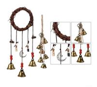 Handcrafted Wicker Bronze Wind Chime 30cm Vintage | Rustic bronze finish, natural wicker weave, 30cm length, timeless vintage appeal, indoor outdoor use