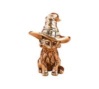Handcrafted Witch Cats Brass Statue Vintage Antique Kitten Figurine Miniature Desktop Decors Sculpture Ornament Brass Decorative Cats Statue