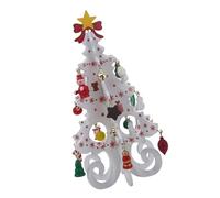 Handcrafted Wood Christmas Tree with Detachable Ornaments, Easy Assembly for Home, & Festive Tabletop Displays Wooden Tree Friendly Wooden Decorations