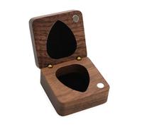 Handcrafted Wood Guitar Pick Storage Case with Picks Slots and Engraved Design Organizers Box for Beauty Storage