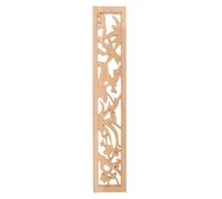 Handcrafted Wooden Bedside Cabinet Onlays, Solid Wood Vase Shape | Traditional Chinese Style, Hand Carved Decorative Appliques, DIY Personalization for Cupboards and Mirror Frames