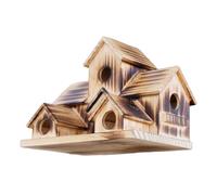 Handcrafted Wooden Bird Feeder Including Rear Opening for Easy Cleaning and Ventilation in Your Yard Garden Bird Shelter