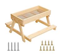 Handcrafted Wooden Chicken Gathering Table Feeder Promotes Hygienic Eating Habits for Poultry Hygienic Chicken Feeder