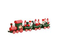 Handcrafted Wooden Christmas Train Display Ornament Traditional Festival Decoration For Home Store Window Arrangements Wooden Christmas Decoration Storage Friendly Design