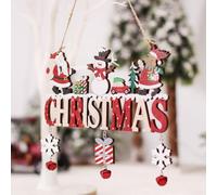 Handcrafted wooden Christmas tree ornament for door or wall hanging fabric pendant designed for seasonal home decoration (R-C67 CHRISTMAS)