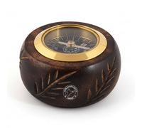 Handcrafted Wooden Compass with Brass Ring - Vintage Working Compass for Desk, Home & Office Decor | Antique Nautical Navigation Gift | Handmade Paperweight & Collectible for Men, Travelers & Explorer