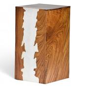 Handcrafted Wooden Cremation Urn for Ashes - Premium Memorial Urns Box for Adults, Unique Wood and Resin Art Keepsake, Decorative Burial Urn for Human Ashes (Medium (172 lbs))