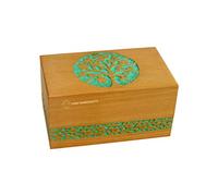 Handcrafted Wooden Cremation Urn for Human Ashes - Adult Large Memorial Box - Solid Rosewood Funeral Keepsake for Burial & Memorials (9" x 5.5" x 4.5" - 160lbs or 72kg)