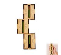 Handcrafted Wooden DIY Magic Set,Magic Pencil Box,Sword Through Finger Magic Trick,Key Through Coin Magical Tricks,Easy Funny Prank Magic Gift for Adult,Kid,Beginner Magician(#c)