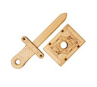 Handcrafted Wooden - DIY Magic Set, Magic Pencil Set, Key Through Coin Magic Trick, Word Through Finger Magic Trick, DIY Laser-Cut Magic Kits (Sword Through Finger Magic Trick)