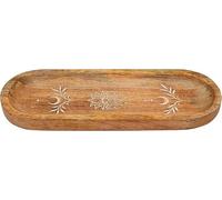 Handcrafted Wooden Incense Holder Inlay with Boat Style Design Agarbatti Dhoop Stand Spiritual Mandala Lotus Design Home Décor Indian Traditional Meditation Pooja Use(brown )(Size : 11"X 4")