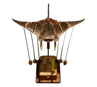 Handcrafted Wooden Manta Ray, Mechanical Electric Automaton, Dynamic Desk Decoration, Sturdy Handmade Display Accessory Extra Charm, Modern Home Office Ornament with Functional Style