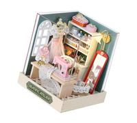 Handcrafted Wooden Miniature Shop Model Set for Adults Relaxing Hobby Project Creative Room Decor Realistic Wooden Dollhouses for Adults